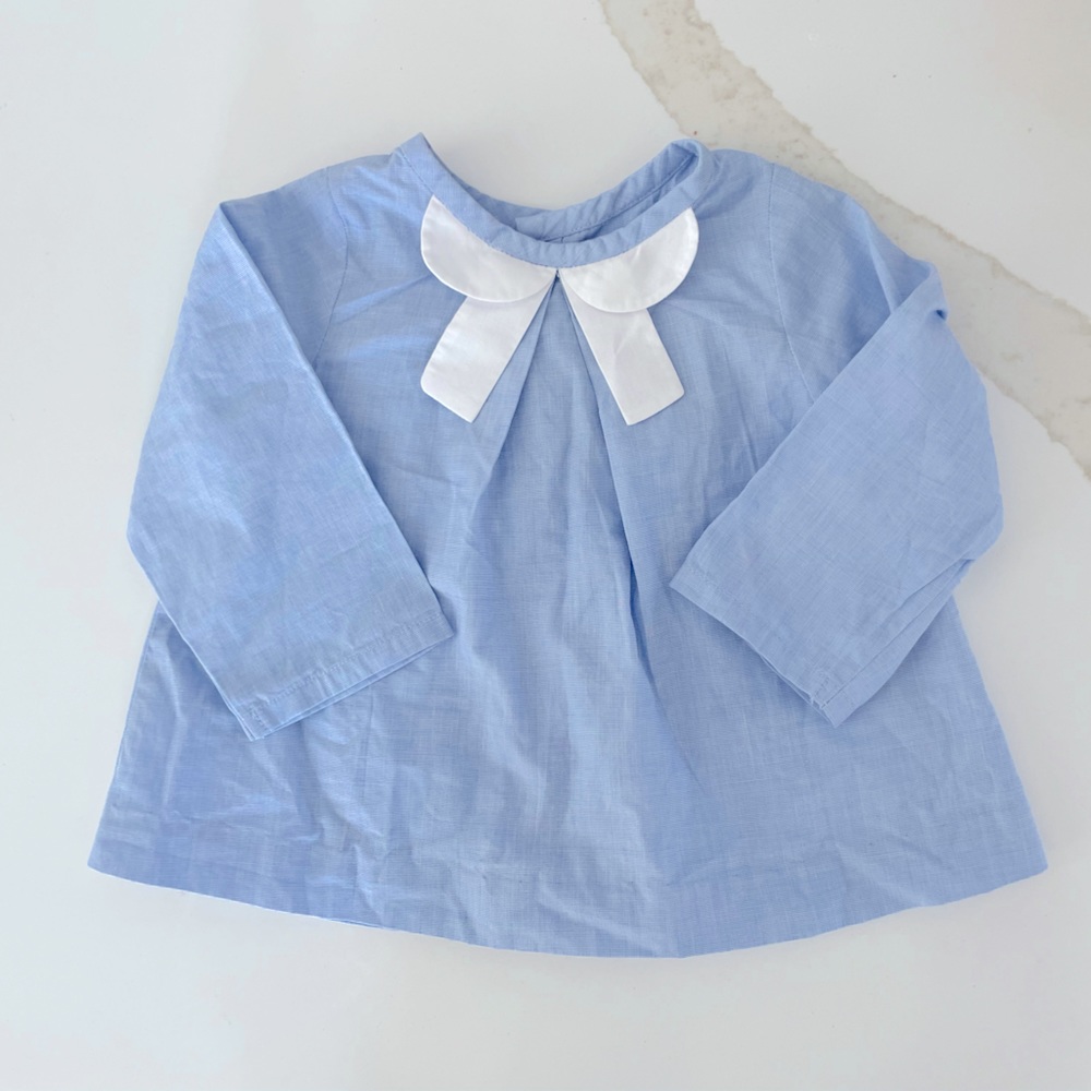 Jacadi baby blue shirt -6mo